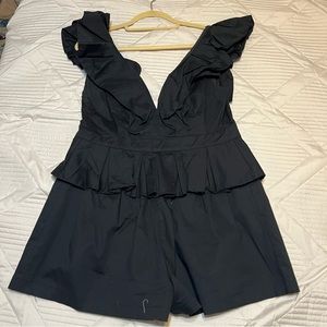 Ruffle Peplum Romper